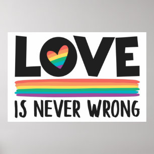Poster L'amour n'est jamais mal arc-en-ciel le mois de la