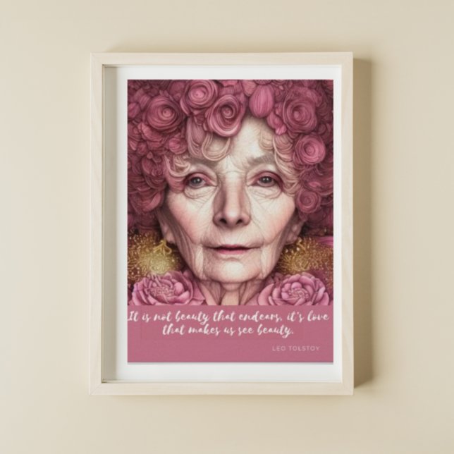 Poster L'Amour Nous Fait Voir La Citation De Beauté (Créateur téléchargé)