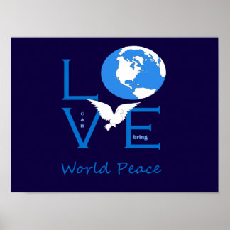 Poster L'amour peut apporter la paix mondiale