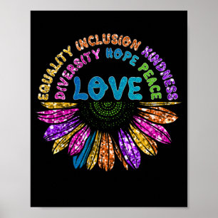 Poster L'amour pour l'égalité L'inclusion la diversité