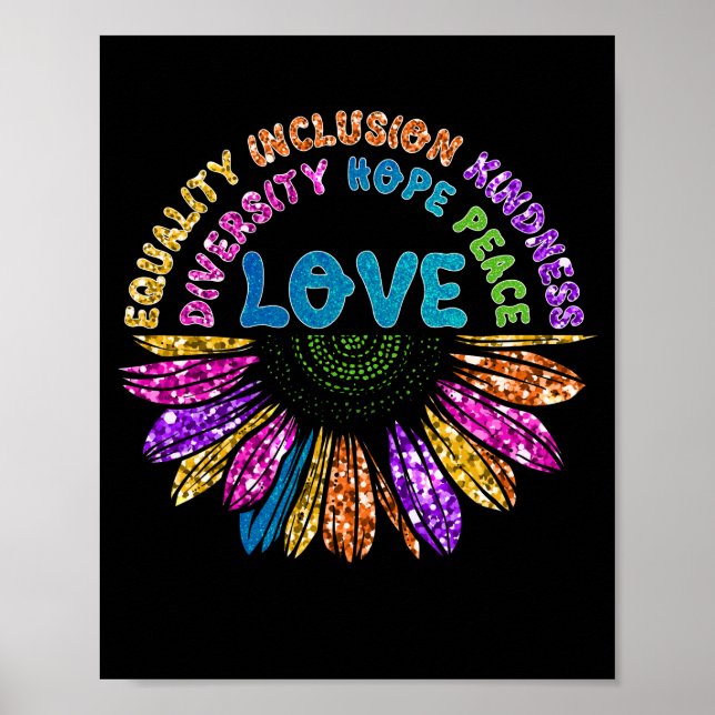 Poster L'amour pour l'égalité L'inclusion la diversité l' (Devant)