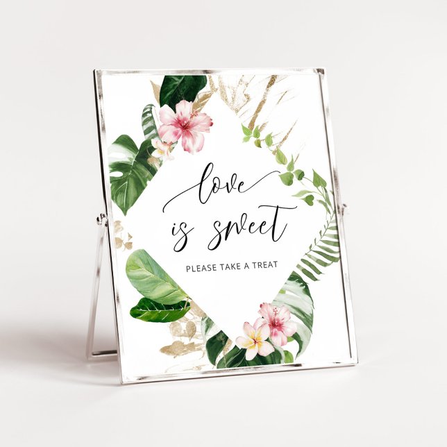Poster L'amour tropical est doux, prenez une friandise Af (Créateur téléchargé)
