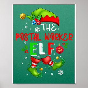 Poster L'Amoureux du costume elf de Noël du travailleur p