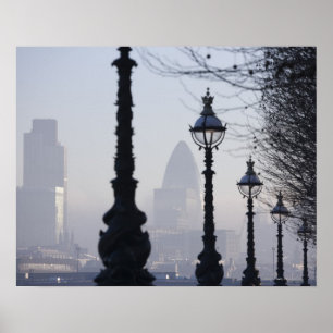 Poster Lampadaires par la Tamise