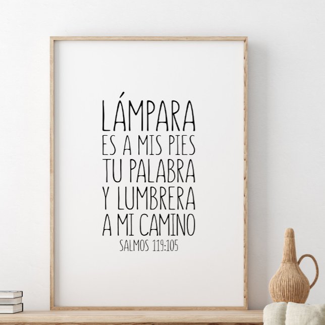 Poster Lámpara es a mis pies tu palabra, Salmos 119:105 (Créateur téléchargé)