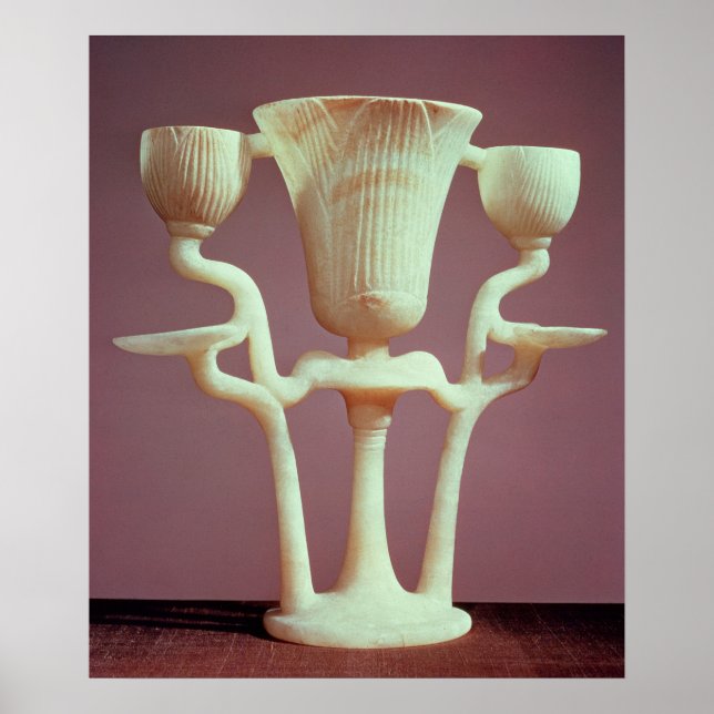 Poster Lampe sous forme de trois fleurs de lotus (Devant)