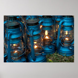 Poster Lampes au kérosène  Camp Ol Pejeta Bush