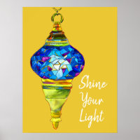 Lampes turques mosaïque art aquarelle