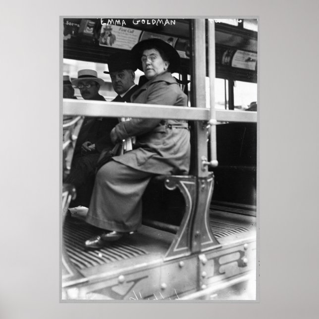 Poster L'anarchiste Emma Goldman dans une voiture de rue (Devant)