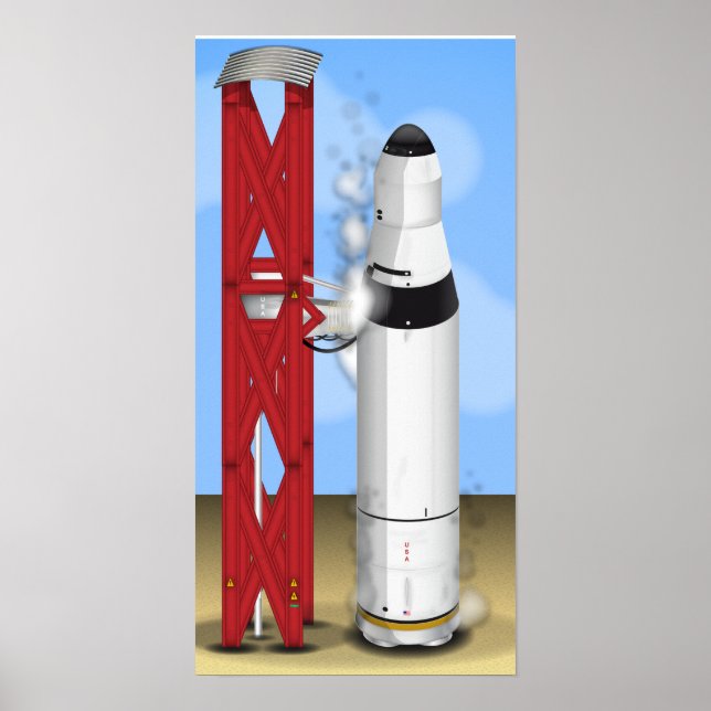 Poster Lance-roquettes sur son pas de tir (Devant)