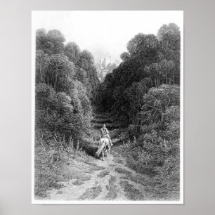 Poster Lancelot s'approche du château d'Astolat