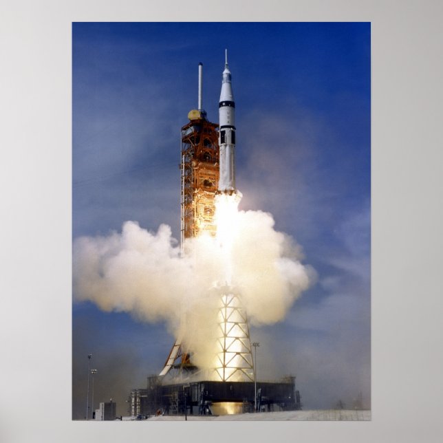 Poster Lancement d'Apollo (Projet de test Apollo-Soyuz) (Devant)