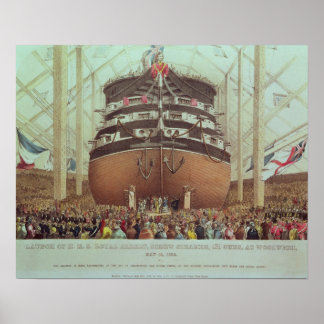 Poster Lancement de H.M.S. Royal Albert, Screw Steamer