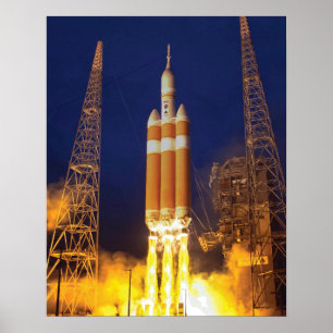 Poster Lancement de la fusée du vaisseau spatial Orion de