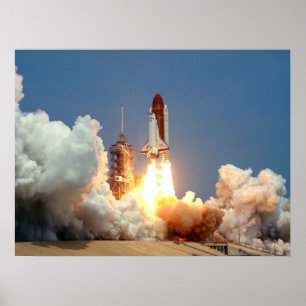 Poster Lancement de la navette spatiale Challenger (STS-5