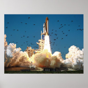Poster Lancement de la navette spatiale Challenger (STS-5