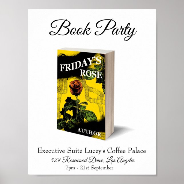Poster Lancement du produit de l'événement Book Party (Devant)