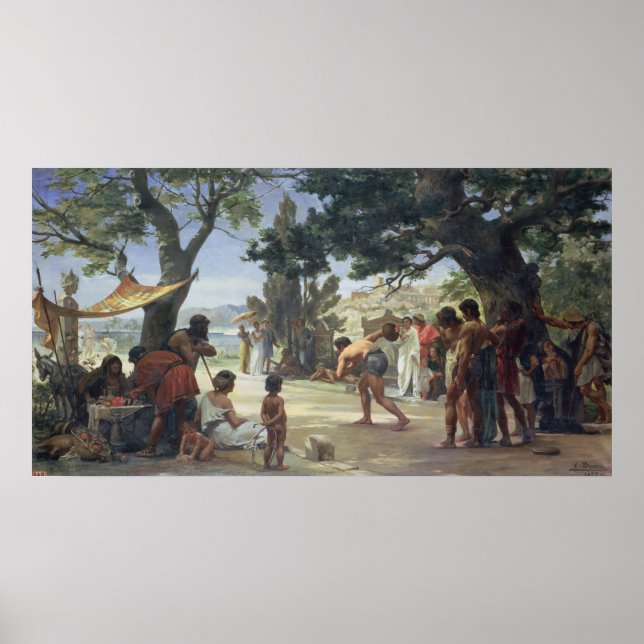 Poster Lancer le Disque, 1875 (Devant)