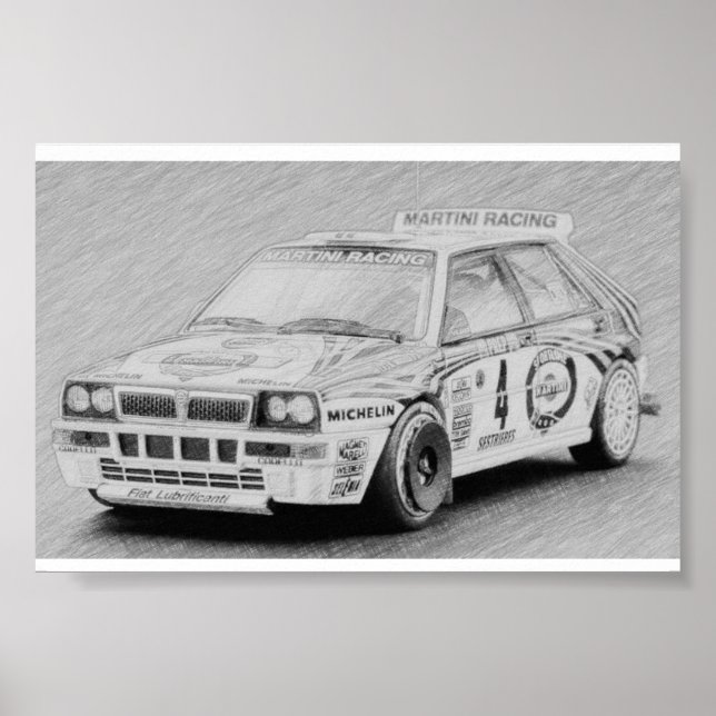 Poster Lancia Delta Integrale (Devant)