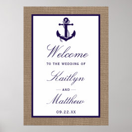 Poster L'Ancre De La Marine Sur La Collection De Mariages