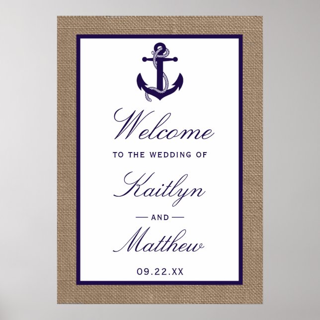 Poster L'Ancre De La Marine Sur La Collection De Mariages (Devant)