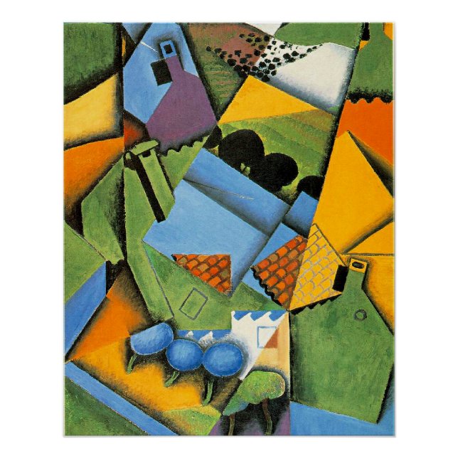 Poster Landscape with Houses at Ceret (Devant)
