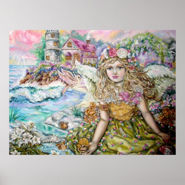 Poster L'ange des coquillages de perles. (Devant)