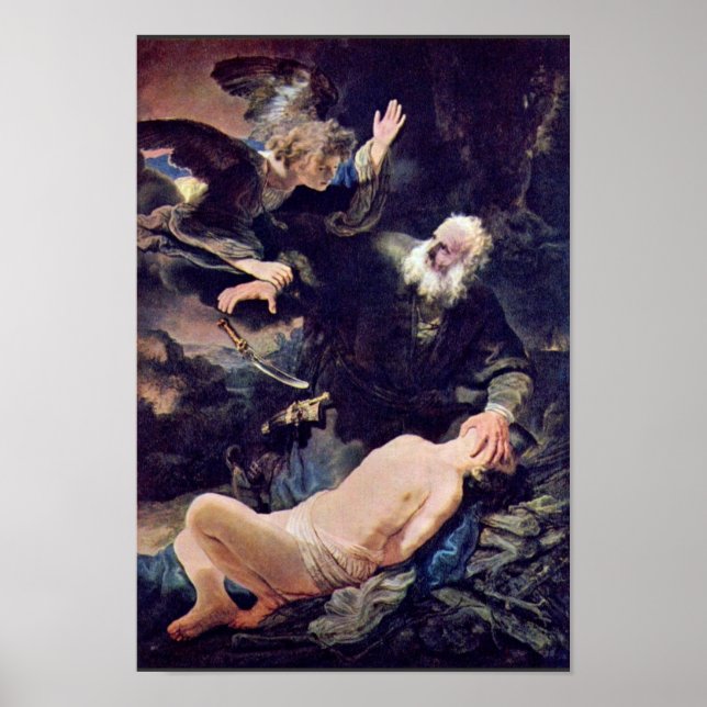 Poster L'Ange Empêche Le Sacrifice D'Isaac, (Devant)