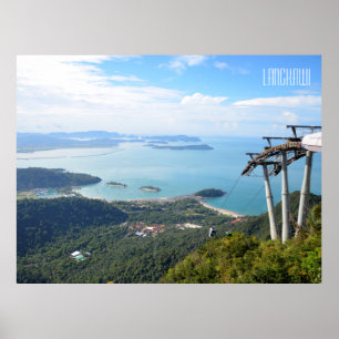 Poster Langkawi Cable Car Mountain View Travel Souvenir
