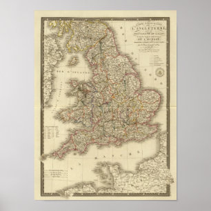 Poster L'Angleterre, Pays de Galles