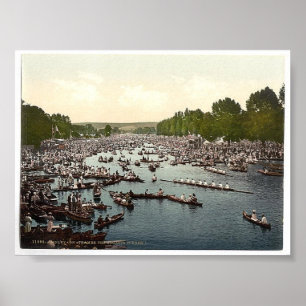 Poster L'Angleterre vintage Henley des 1890's de régate