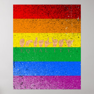 POSTER LANGUE DE SIGNE POUR L'ÉGALITÉ
