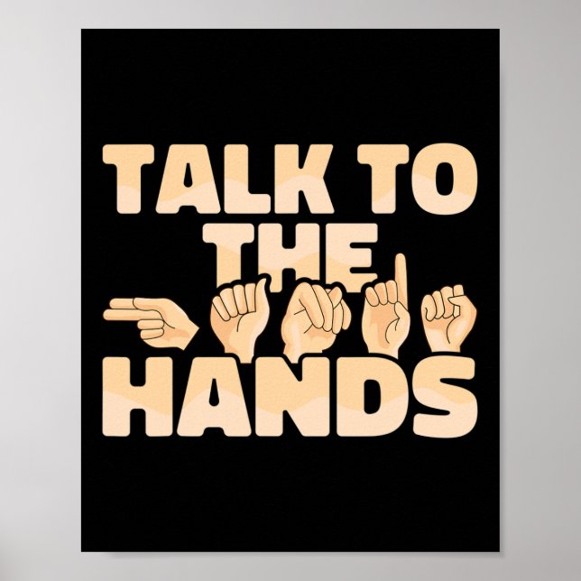 Poster Langue des signes américaine Asl Parler aux mains  (Devant)
