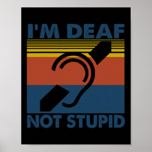 Poster Langue des signes de l'Âl malentendante Je suis So