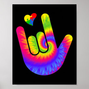 Poster Langue des signes de l'amour de l'âme Sensibilisat