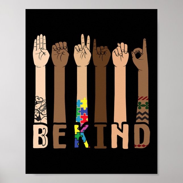 Poster Langue des signes du genre Interprétation des ense (Devant)