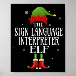Poster Langue des signes Interprète Elf Matching Family G