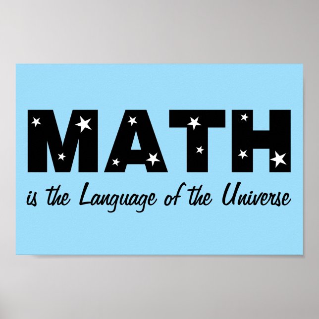 Poster Langue Mathématique De L'Univers (Devant)