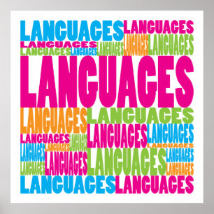 Poster Langues colorées