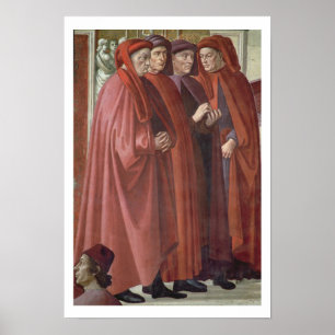 Poster L'annonce à St Zacharias (fresque) (détail