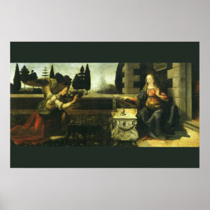 Poster L'Annonciation du Seigneur par Léonard de Vinci