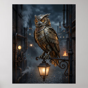 Poster Lanterne de la chouette à vapeur