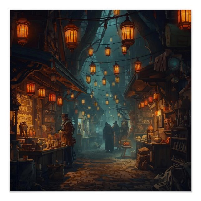 Poster Lanterns of the Forgotten Alley (Devant)