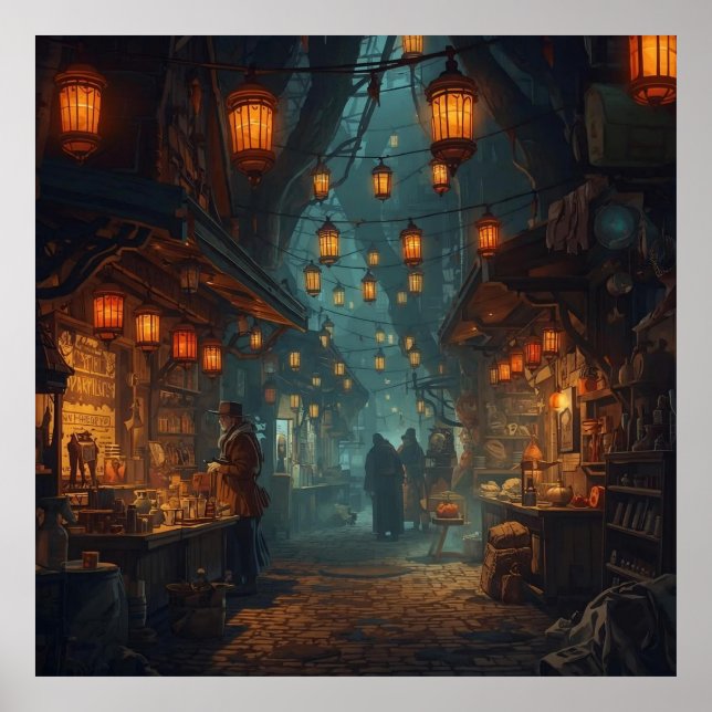 Poster Lanterns of the Forgotten Alley (Devant)