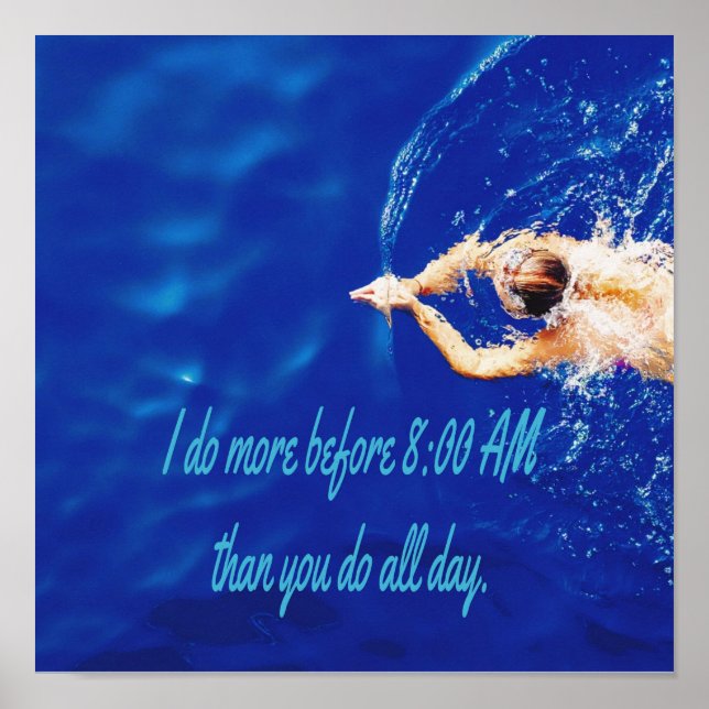 Poster Lap Swim Team Motivational Inspiration (Devant)