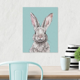 Poster Lapin Animal de compagnie Art Peinture aquarelle M