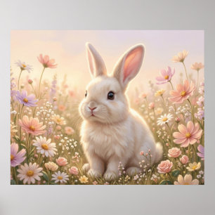 Poster Lapin Blanc