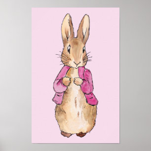Poster Lapin Classique de Bunny rose Manteau Art de Pépin