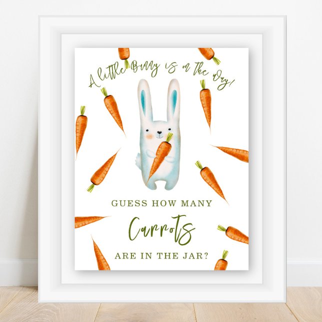 Poster Lapin - Combien de carottes sont dans le pot (Créateur téléchargé)
