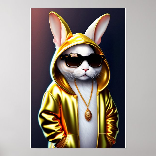 Poster Lapin cool (Devant)